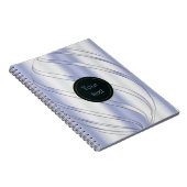 abstrakte metallische dynamische Beschaffenheit Notizblock (Rechte Seite)