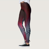 Abstrakte Metallische Echo-Kammer mit Roter Soundw Leggings (Links)