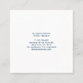 Abstrakte metallische gebürstete quadratische visitenkarte (Rückseite)