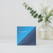 Abstrakte metallische gebürstete quadratische visitenkarte (Stehend Vorderseite)