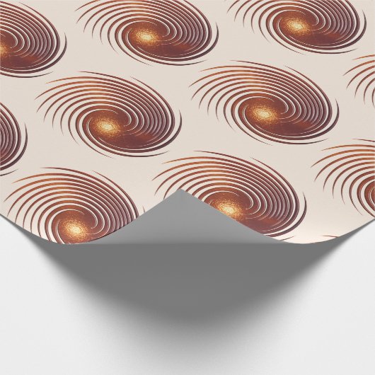 Abstrakte metallische goldene Spirale Geschenkpapier (Ecke)