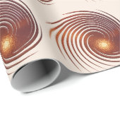 Abstrakte metallische goldene Spirale Geschenkpapier (Rolleneckpunkt)