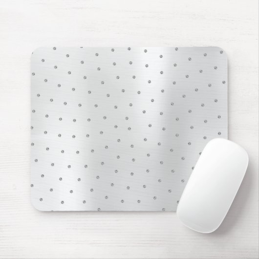 Abstrakte metallische Swarovski-Kristalle Silbergr Mousepad (Mit Mouse)
