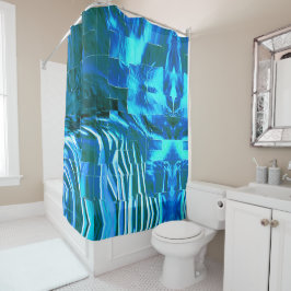 Abstrakte metallische Textur des Himmelsmosaiks Duschvorhang