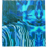 Abstrakte metallische Textur des Himmelsmosaiks Duschvorhang (Vorderseite)