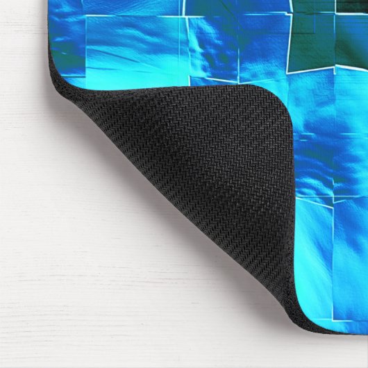 Abstrakte metallische Textur des Himmelsmosaiks Mousepad (Ecke)