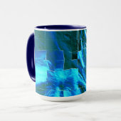 Abstrakte metallische Textur des Himmelsmosaiks Tasse (Vorderseite Links)