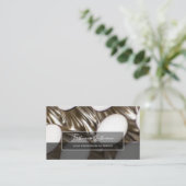 Abstrakte Metallkonstruktionen aus Gold Visitenkarte (Stehend Vorderseite)