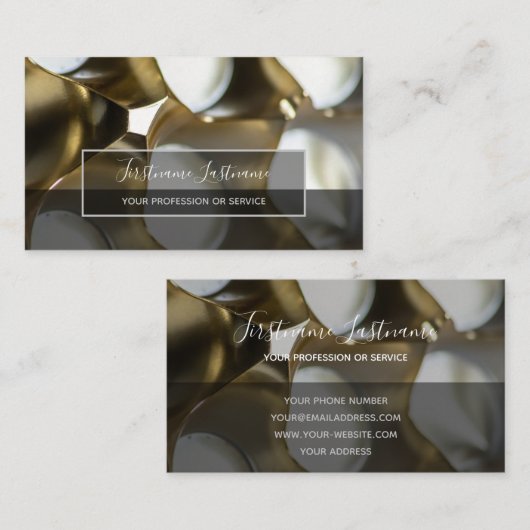 Abstrakte Metalllegierungsstrukturen Visitenkarte (Vorne/Hinten)