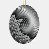 Abstrakte Metallstrudel-Weihnachtsverzierung Keramik Ornament (Rechts)
