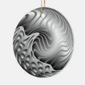 Abstrakte Metallstrudel-Weihnachtsverzierung Keramik Ornament (Links)