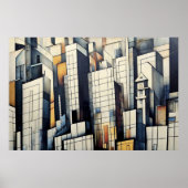 Abstrakte Metropole Poster (Vorne)