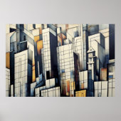 Abstrakte Metropole Poster (Vorne)