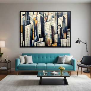Abstrakte Metropole Poster