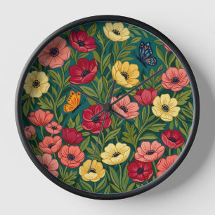 Abstrakte Mexikanische Anemonen Schmetterlinge Kun Uhr