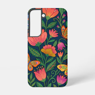Abstrakte mexikanische Blumen Schmetterling Samsun Samsung Galaxy Hülle