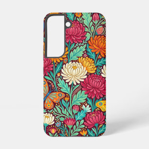 Abstrakte mexikanische Chrysanthemen Samsung Hülle Samsung Galaxy Hülle