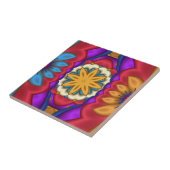 Abstrakte mexikanische Flora Tile Fliese (Seite)