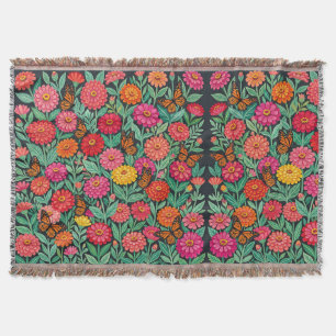 Abstrakte Mexikanische Zinnias Schmetterlinge Deck Decke