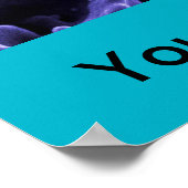 abstrakte Mikrobiologie Kunst kundenspezifische Po Poster (Ecke)