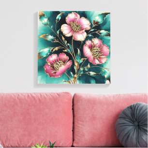 Abstrakte Milchprodukte in elektromagnetischen Wel Leinwanddruck