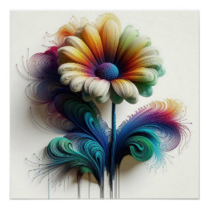 Abstrakte Milchprodukte in elektromagnetischen Wel Poster