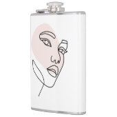 Abstrakte Mindestlinie für weibliche Singles, Teil Flachmann (Links)