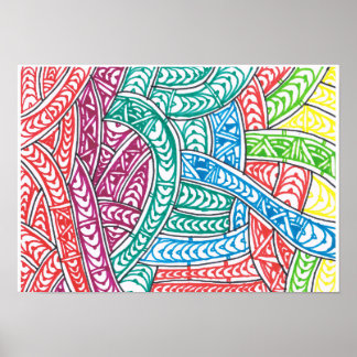Abstrakte Mindspace-Kunst von RRW Poster