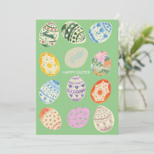 Abstrakte Minimal farbenfrohe Eier Osterreise Kart Einladung