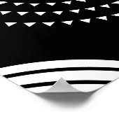 Abstrakte Minimal White Spiral, Raindrops, Kreise Poster (Ecke)