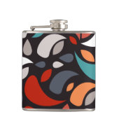 Abstrakte minimale geometrische Form Flachmann (Vorderseite)