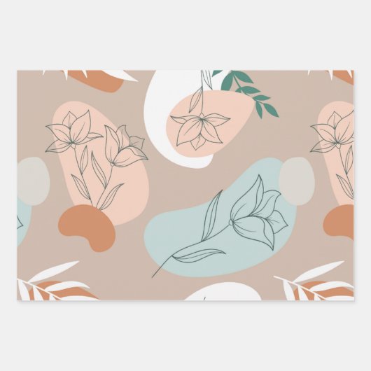 Abstrakte minimale Pastelltafel Geschenkpapier Set (Vorderseite 3)