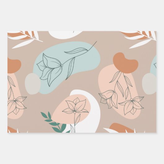 Abstrakte minimale Pastelltafel Geschenkpapier Set (Vorderseite 2)