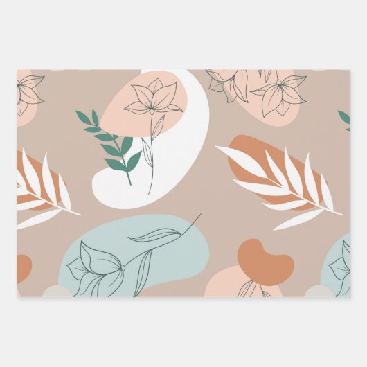 Abstrakte minimale Pastelltafel Geschenkpapier Set (Vorderseite)