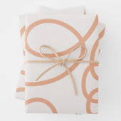 Abstrakte minimale Pinselstriche in neutraler Beig Geschenkpapier Set (Beispiel)