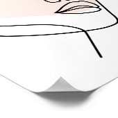 Abstrakte minimale weibliche Single Linie Art Stei Poster (Ecke)