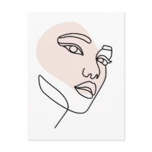 Abstrakte minimale weibliche Single Linie Art Stei