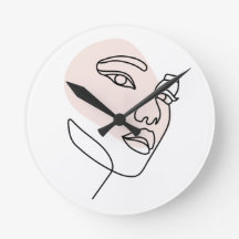 Abstrakte minimale weibliche Single Linie Art Stei