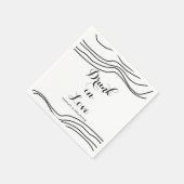 Abstrakte Minimalhochzeit Napkins Serviette (Ecke)