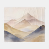 Abstrakte, minimalistisch-beige Gebirge Fleecedecke (Vorderseite (Horizontal))
