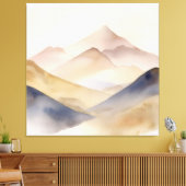 Abstrakte, minimalistisch-beige Gebirge Leinwanddruck (Insitu (Wohnzimmer))