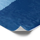 Abstrakte minimalistisch-blaue Gebirge Poster (Ecke)