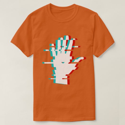Abstrakte Minimalistische 3D-Hand T-Shirt (Design vorne)