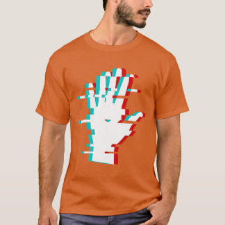 Abstrakte Minimalistische 3D-Hand T-Shirt