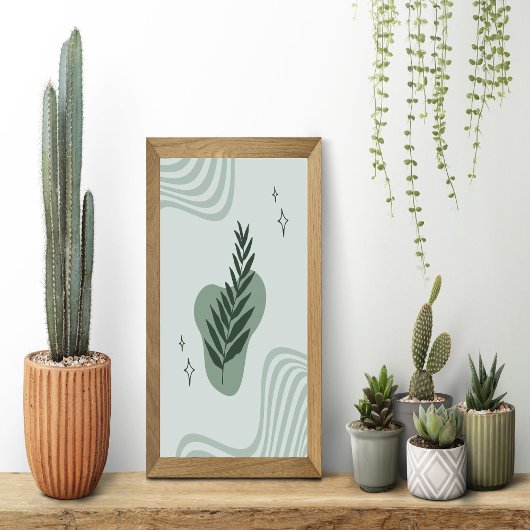 Abstrakte Minimalistische Blätter Poster