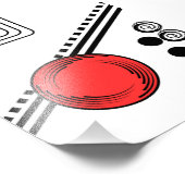 Abstrakte Minimalistische Geometrie in Schwarz und Fotodruck (Ecke)