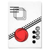 Abstrakte Minimalistische Geometrie in Schwarz und Fotodruck (Vorne)