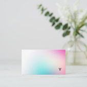 Abstrakte Minimalistische Holo Visitenkarte (Stehend Vorderseite)