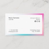 Abstrakte Minimalistische Holo Visitenkarte (Rückseite)