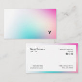 Abstrakte Minimalistische Holo Visitenkarte (Vorne/Hinten)